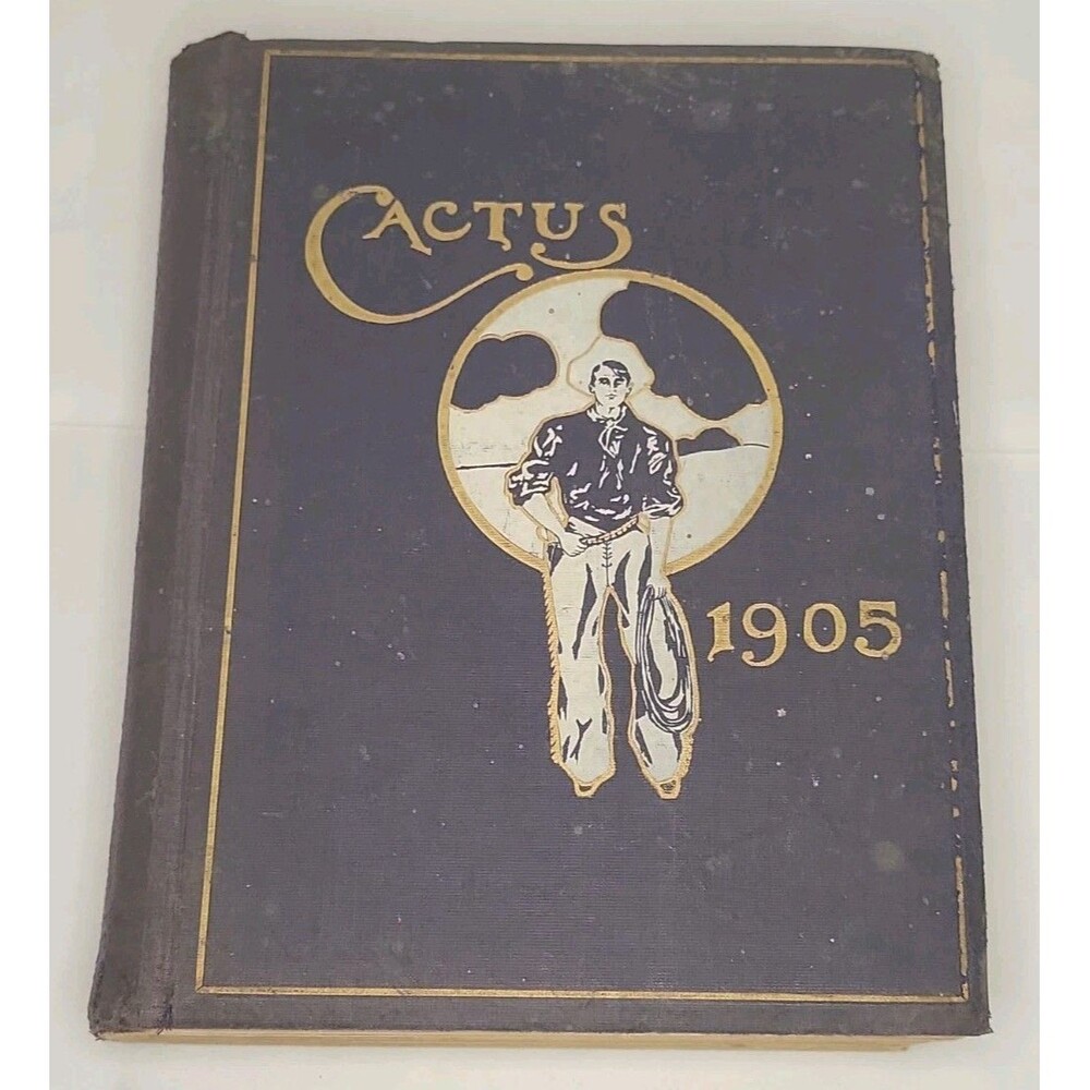 1905 The Cactus - UT Austin (University of Texas) - Signed by Assistant Cartooni